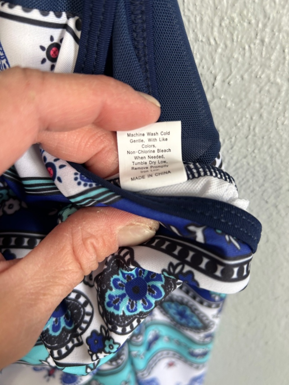 Women’s Navy & Teal Elephant Print Tank Top SS with matching Boy Shorts XL - Picture 3 of 6